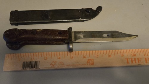 Rare East German Model AK 47 Rifle Wood With Metal & Scabbard