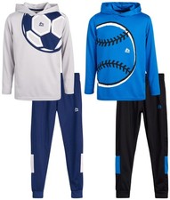 Boys Tracksuit Set - 4 Piece Athletic Pullover Waffle Thermal Hoodie and Tric...
