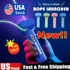 Lasso String Shooter Loop Toy Handheld Zip Rope Launcher Propeller Toy Handheld