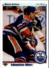 1990 UPPER DECK NHL Hockey Rookie Card #23 - MARTIN GELINAS, Edmonton Oilers. rookie card picture