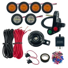 Universal ATV UTV SXS Turn Signal Horn Kit Street Legal Kit Handlebar Kit N