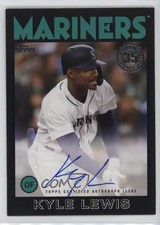 2021 Topps 1986 Baseball Series 2 Black 148/199 Kyle Lewis #86A-KLE Auto 1s4u