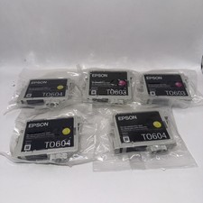 Lot Epson Color Ink Cartridges TO603, TO604 Magenta, Yellow