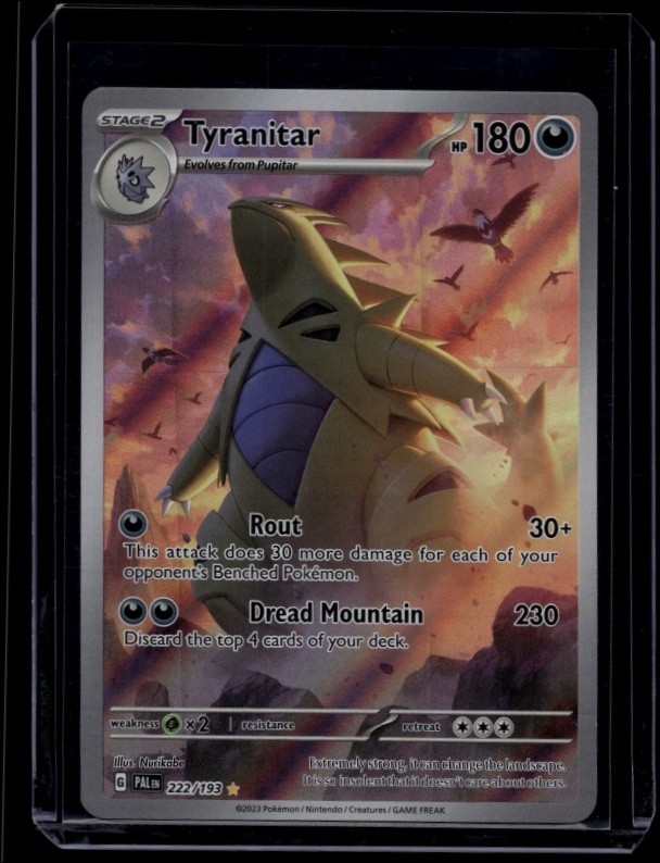 Pokemon TCG Tyranitar 222/193 Paldea Evolved Illustration Rare NM