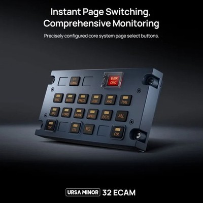 Winwing 2025 NEW Airbus-style ECAM 32 Metal panels Flight Simulator 