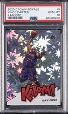 2020 PANINI CROWN ROYALE KABOOM! #9 VINCE CARTER PSA 10
