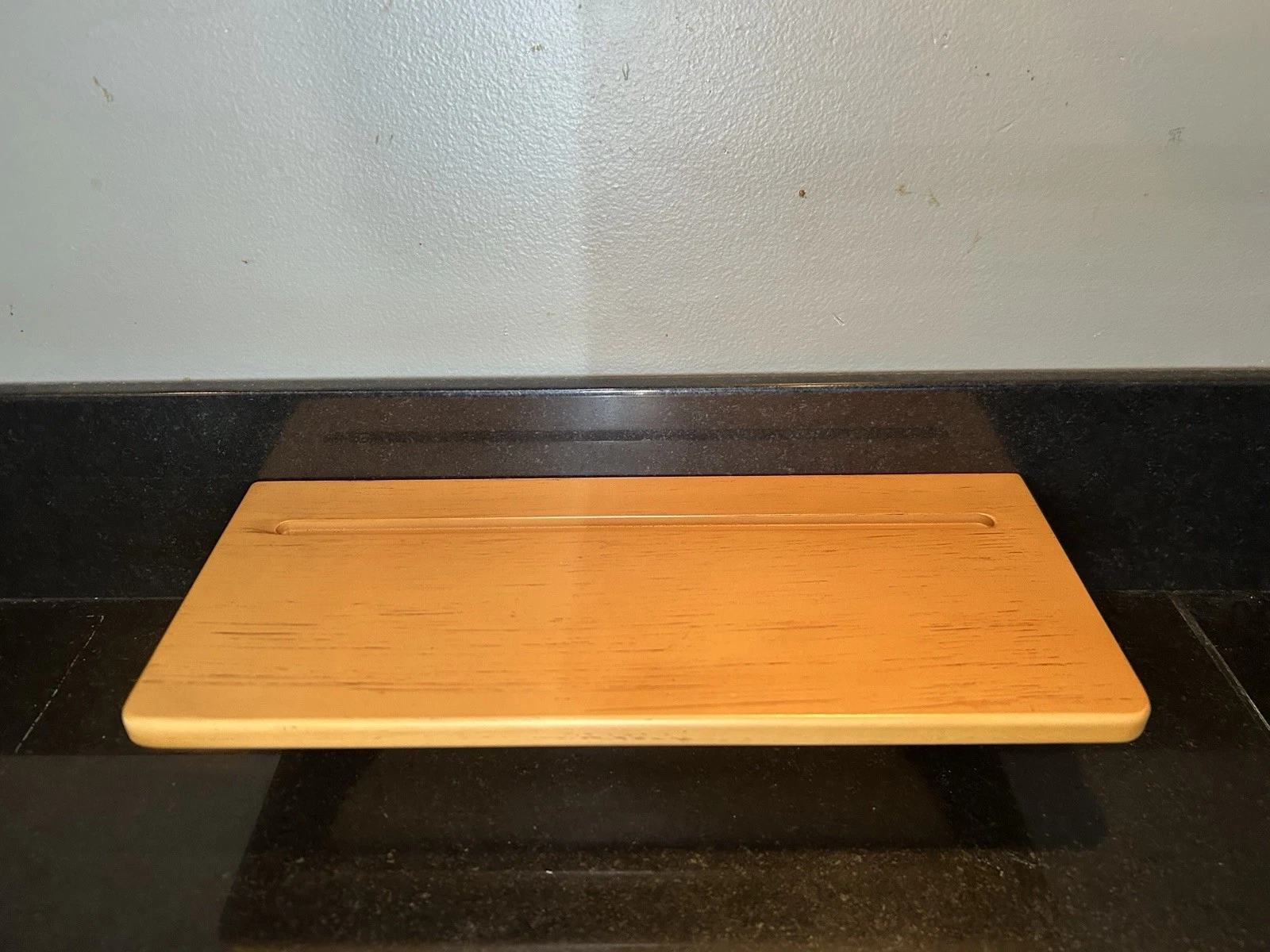Pine Colored Composite Floating Shelf 12”w x 5”D x 2.5”H W/Plate Groove
