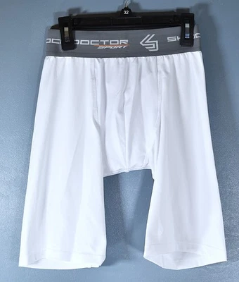 Short Coulissant Rembourré Shock Doctor Base Core – Jeune Taille S – Blanc/gris