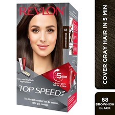 Revlon Top Speed Hair Color for Women Brownish Black 68  40 40 15 ML 