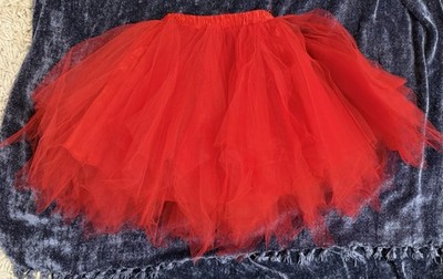 Top dress Womens 1950s Vintage Tutu Petticoat Ballet Bubble Skirt Size4(M) Red