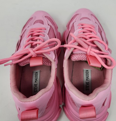 Tenis Steve Madden Possession rosa intenso gruesos con cordones talla 8,5 para mujer’s - Imagen 6 de 11
