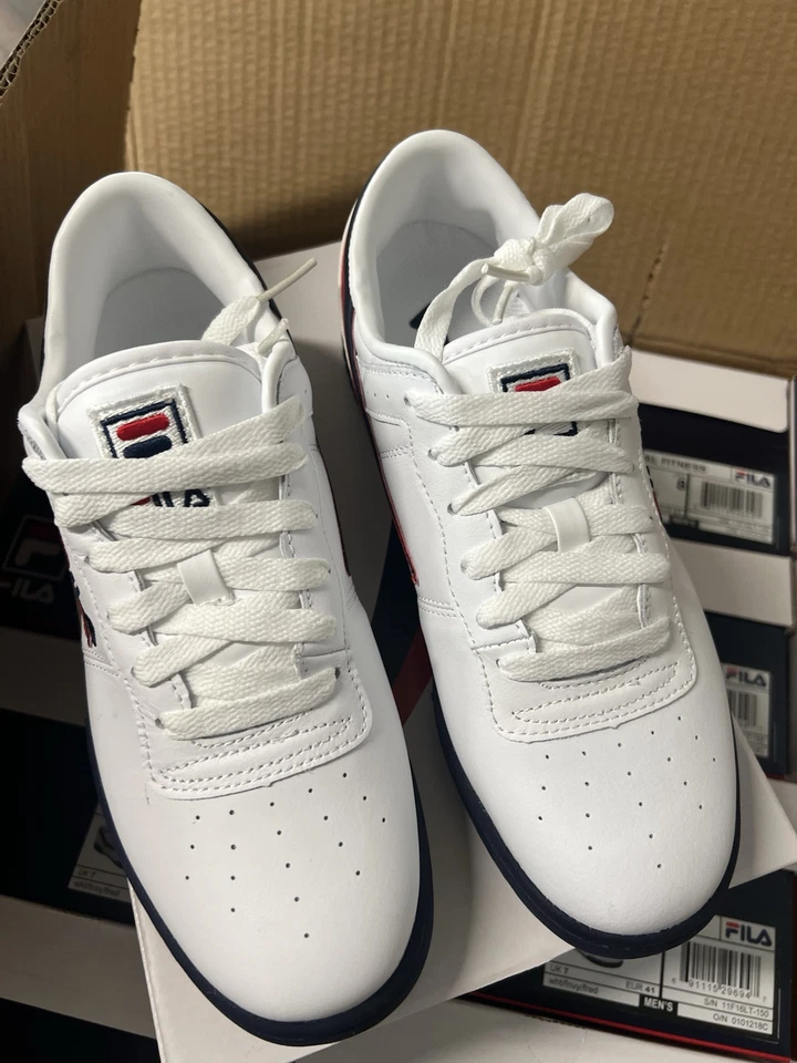 NEW Fila Original Fitness Shoes Athletic Classic Lifestyle Retro White Mens 8 - Image 3 of 4