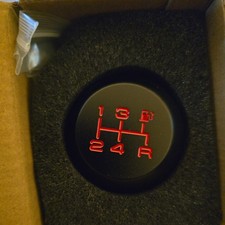 Black Red Inlay Manual Shift Knob For 6 Speed Reverse Short Throw 10x1.5