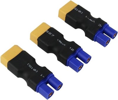 3pcs Male XT60 to Female EC3 Losi Connector Adapter for Crawler Turnigy Pack of
