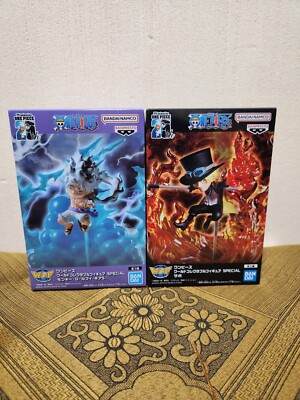 One Piece World Collectable Figure SPECIAL Monkey D. Luffy Gear 5 Sabo Set New