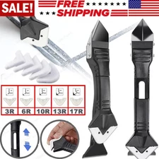 3 In 1 Silicone Remover Caulk Finisher Sealant Smooth Scraper Grout Kit Tools