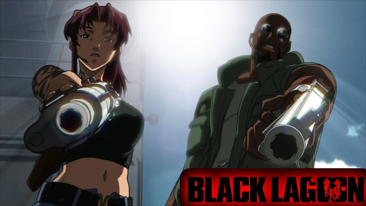 Anime black lagoon revy gun at gunpoint lowangle girls Playmat