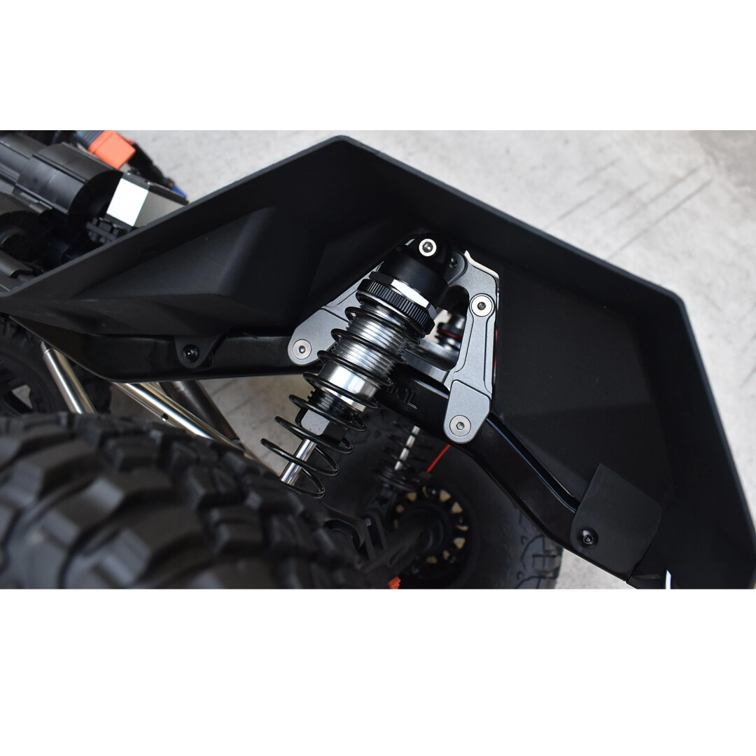 GPM Racing Aluminum Adjustable Rear Damper Mount Grey : Axial 1/6 SCX6