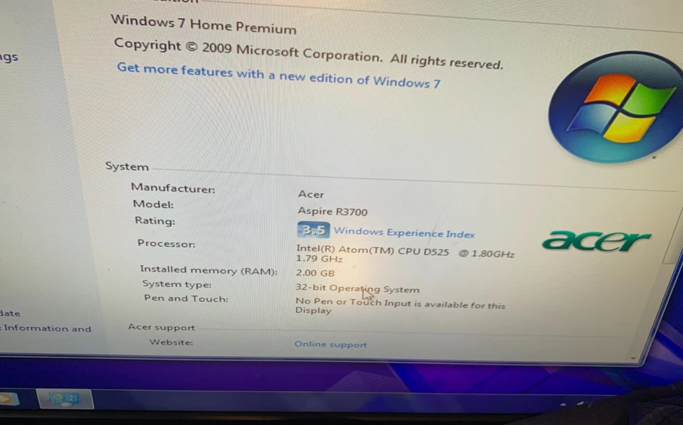 Acer Aspire Revo R3700 Mini Desktop  Intel Atom 1.79Ghz 2GB  160GB - Read descri - Image 2 of 4