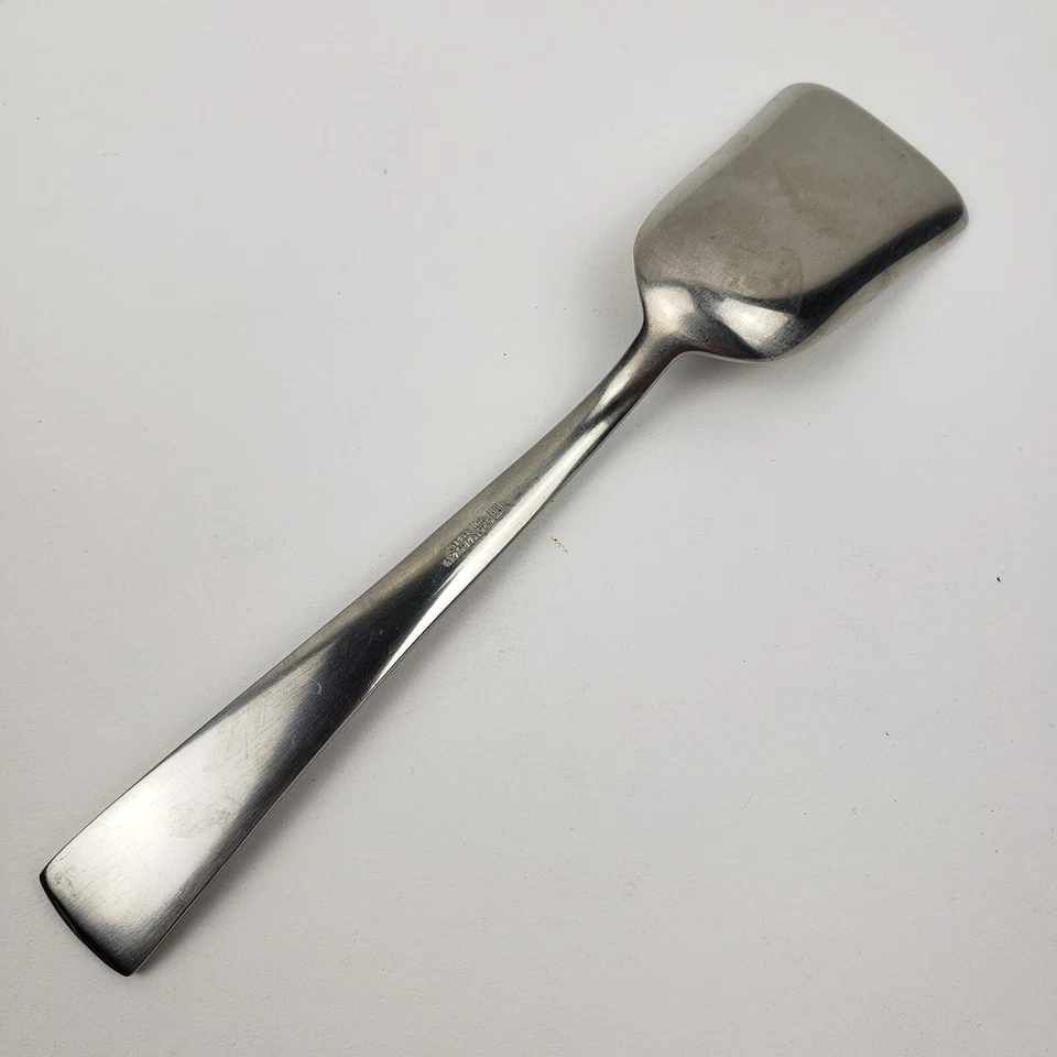 Cuchara de postre de té de azúcar Cromargan WMF 4 1/2" acero inoxidable satinado Alemania vintage MCM Foto 4 de 4