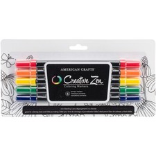 American Crafts Hall Pass Collection Adult Coloring Creative Zen Marker Primary