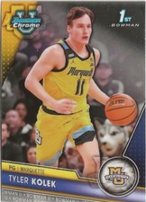2023-24 Bowman Chrome University Tyler Kolek RC Marquette Golden Eagles