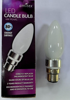 1X 4W LED Perle Kerze GlüHbirne, Bajonett Kappe BC B22 Warm Weiß Lampe Sofort An