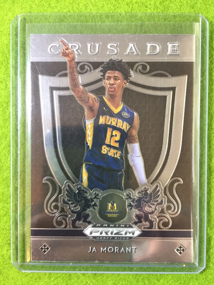 Camiseta de tarjeta de novato Ja Morant Prizm #12 Grizzlies 2019 Panini Draft Picks CRUSADE