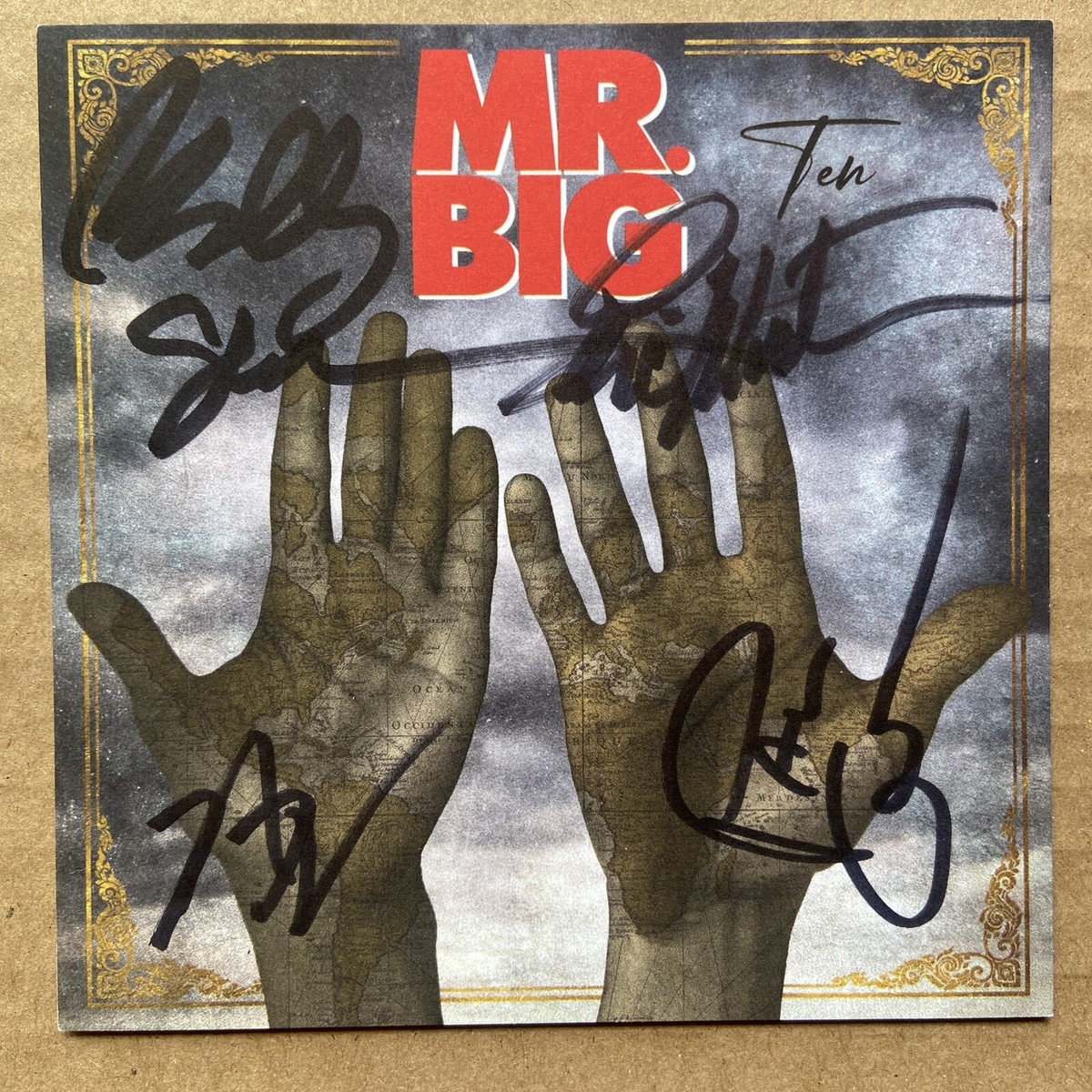 Mr. Big Ten Gold Marble Vinyl LP With Signed Autographed Art Card 