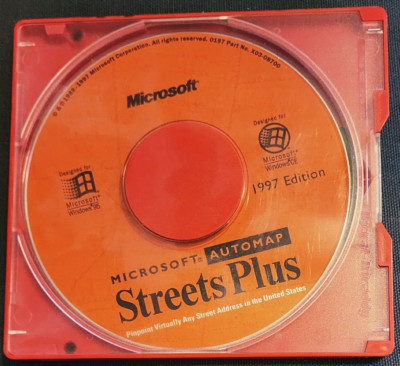 Vintage Microsoft Automap Streets Plus 1997 Edition