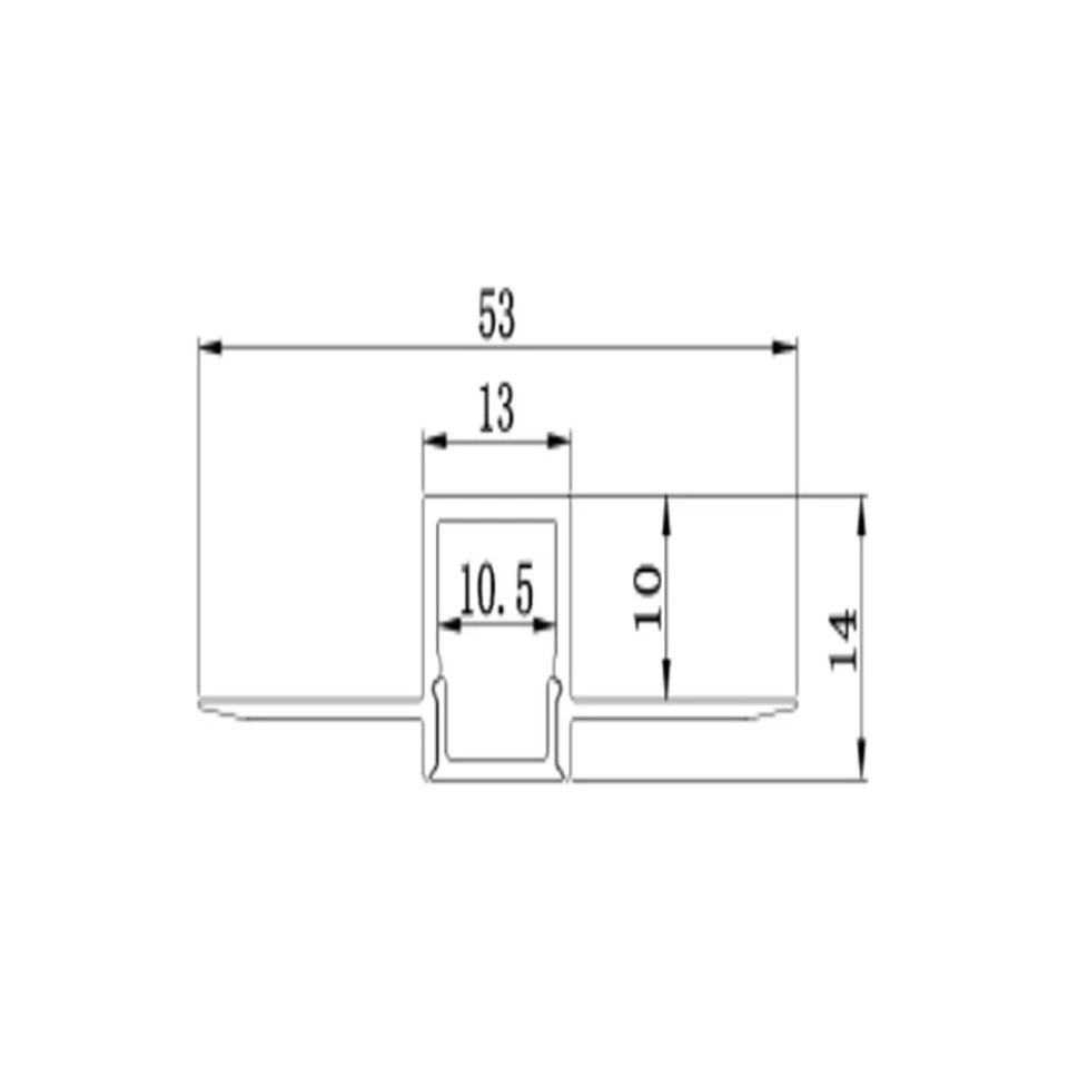 LED Aluminium Profile with Cover & End Caps LEDBRITE 2M /6.6FT Plaster In 5213 - Image 4 of 4