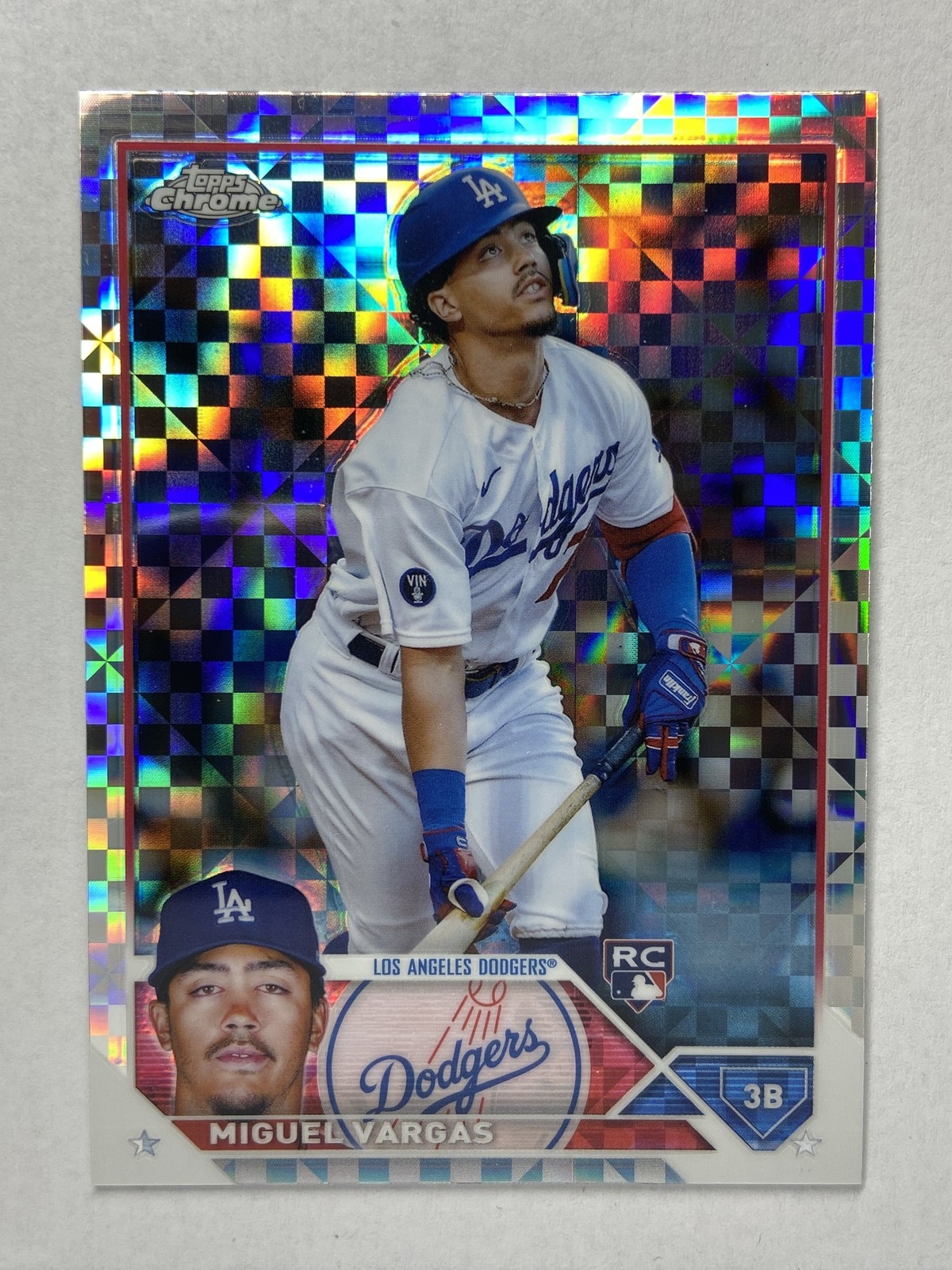 2023 Topps Chrome X-Fractor Miguel Vargas #161 Los Angeles Dodgers