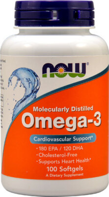NOW FOODS OMEGA-3 / 180 EPA 120 DHA / 100 Kapseln