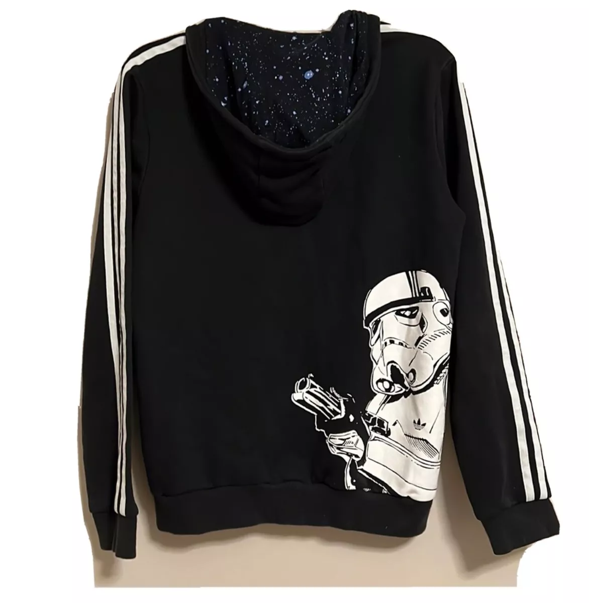 Cariñoso metodología Guijarro Adidas Star Wars Stormtrooper Hoodie Jacket Youth Large 13/14 Black | eBay