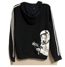 Adidas Star Wars Stormtrooper Hoodie Jacket Youth Large 13/14 Black