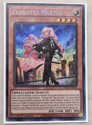 Exosister Martha 1st Edition Secret Rare POTE-EN025 Yu-Gi-Oh! | eBay