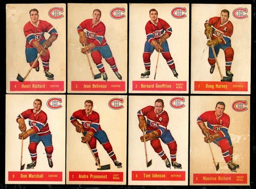 1957-58 Parkhurst Hockey Complete Set Richard RC Mahovlich RC VG to NM