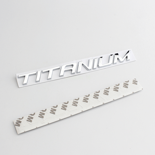 TITANIUM Badge Decal Emblem Car Sticker for Ecosport Ford Mondeo Kuga Chrome NEW - Picture 4 of 4