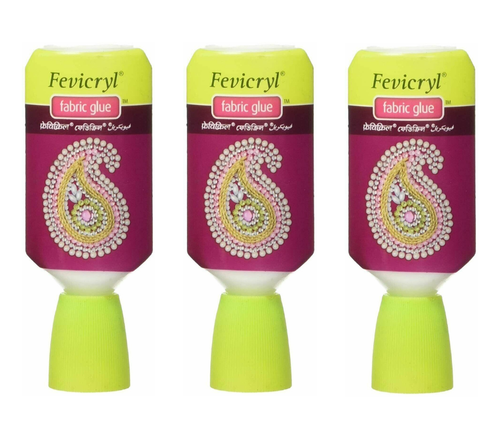 Colle Pour Tissu Fevicryl No Stitch - 30ml, Lot De 5 Tubes + Livraison Offerte