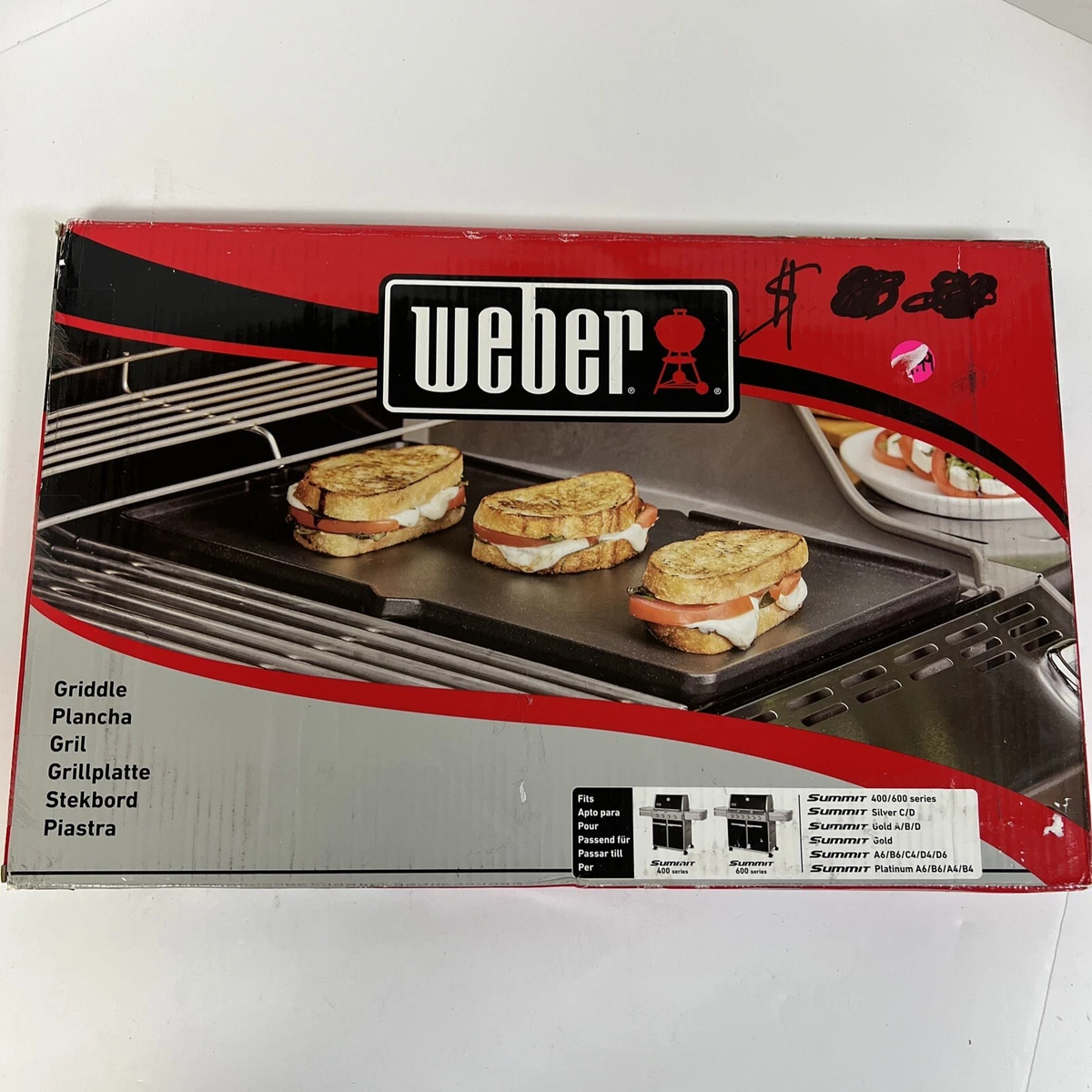 Weber 7404 Cast Iron Summit Reversible BBQ Griddle