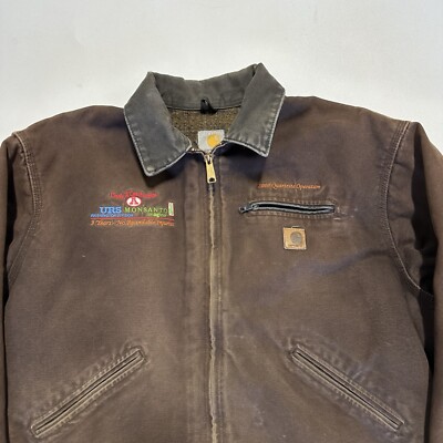 Vintage Carhartt J97 DKB Brown Detroit Canvas Work Jacket Men's