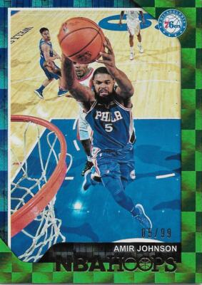 2018-19 NBA Hoops AMIR JOHNSON Green Parallel #/99 - PHILADELPHIA 76ers - #236