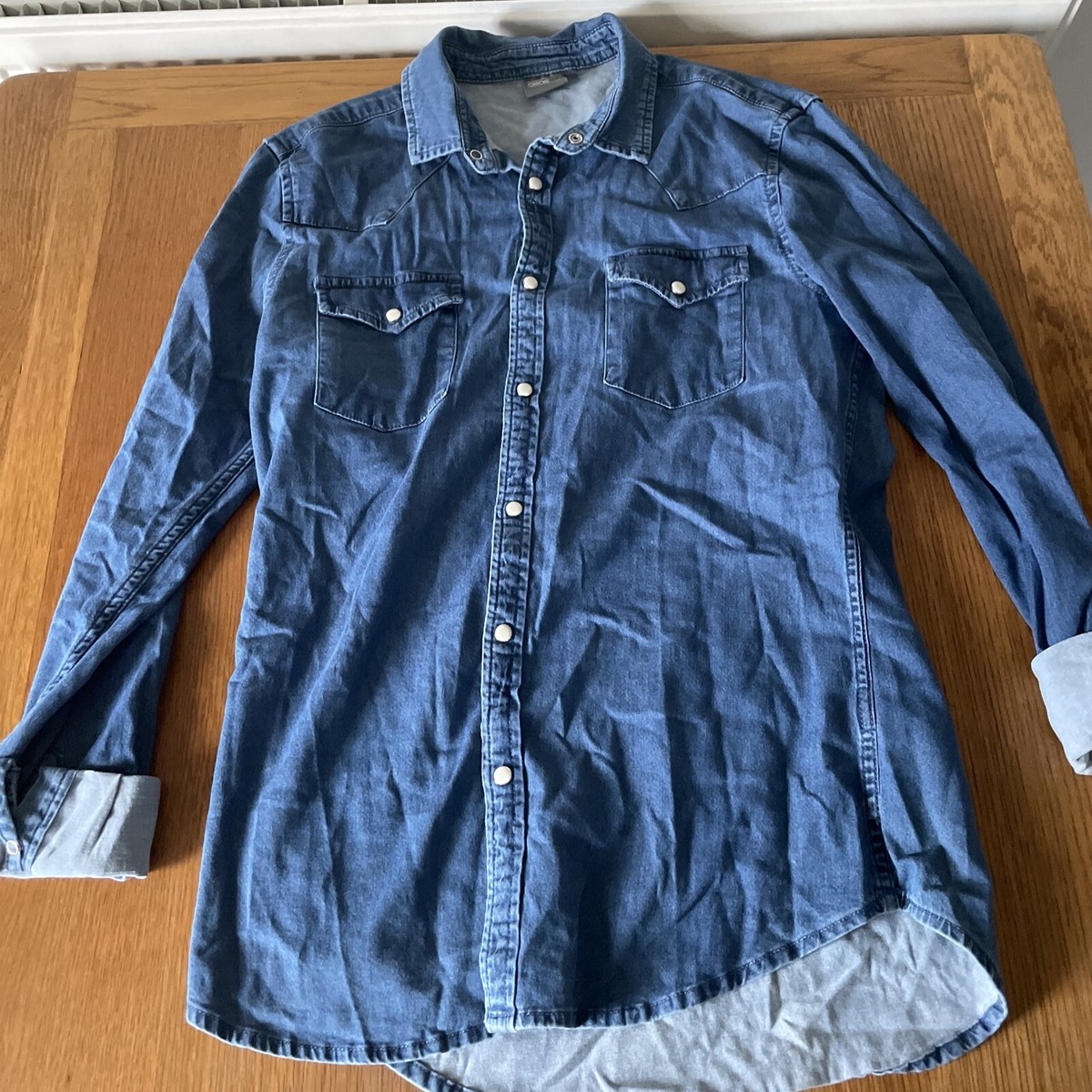 ASOS Womens Shirt Large Denim Effect UK