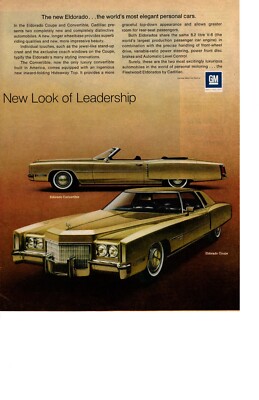 希少　キャデラック　cadillac アートポスター　写真　世界堂　1984年 1971 CADILLAC 1971 MODELS PRINT AD, SEDAN DEVILLE, ELDORADO