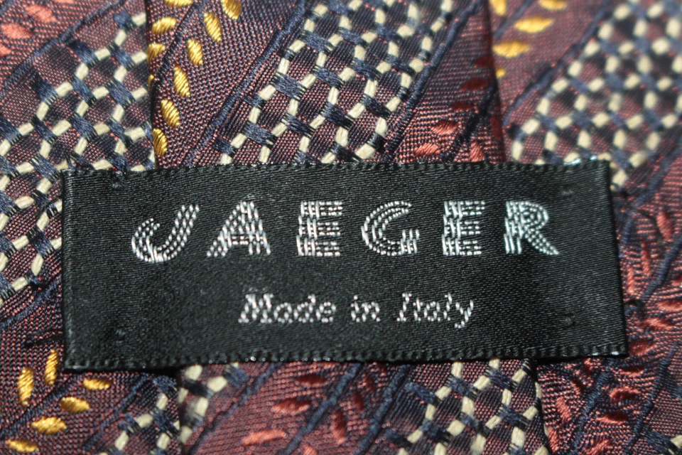 Corbata de seda JAEGER hecha en Italia F74660 Foto 4 de 4