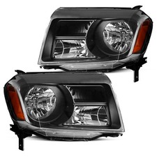 Halogen Amber Black Headlights Assembly Pair For 2012 2013 2014 2015 Honda Pilot Halogen Amber Black Headlights Assembly Pair For 2012 2013 2014 2015 Honda Pilot