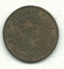 A VERY NICE BETTER GRADE - 1926 TUNISIA 2 FRANCS COIN-MAY539