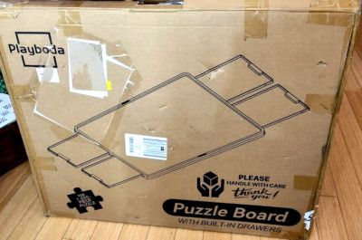 Playboda 1500 Pieces Rotating Plastic Puzzle Board w/ Drawers and Cover 35''x27