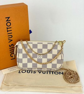 LOUIS VUITTON MINI POCHETTE ACCESSOIRES DAMIER AZUR Crossbody Wristlet A715  NEW | eBay