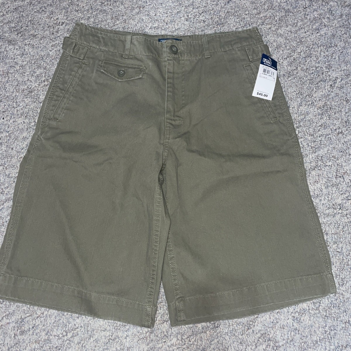 Polo Ralph Lauren Boys' Chino Shorts NEW with TAGS size 16 Olive B3